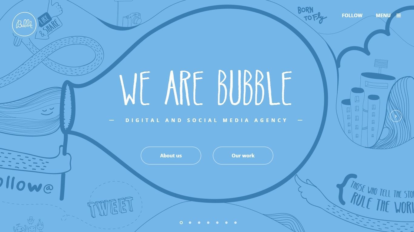 1366x768 Bubble - Flat UI Design Website