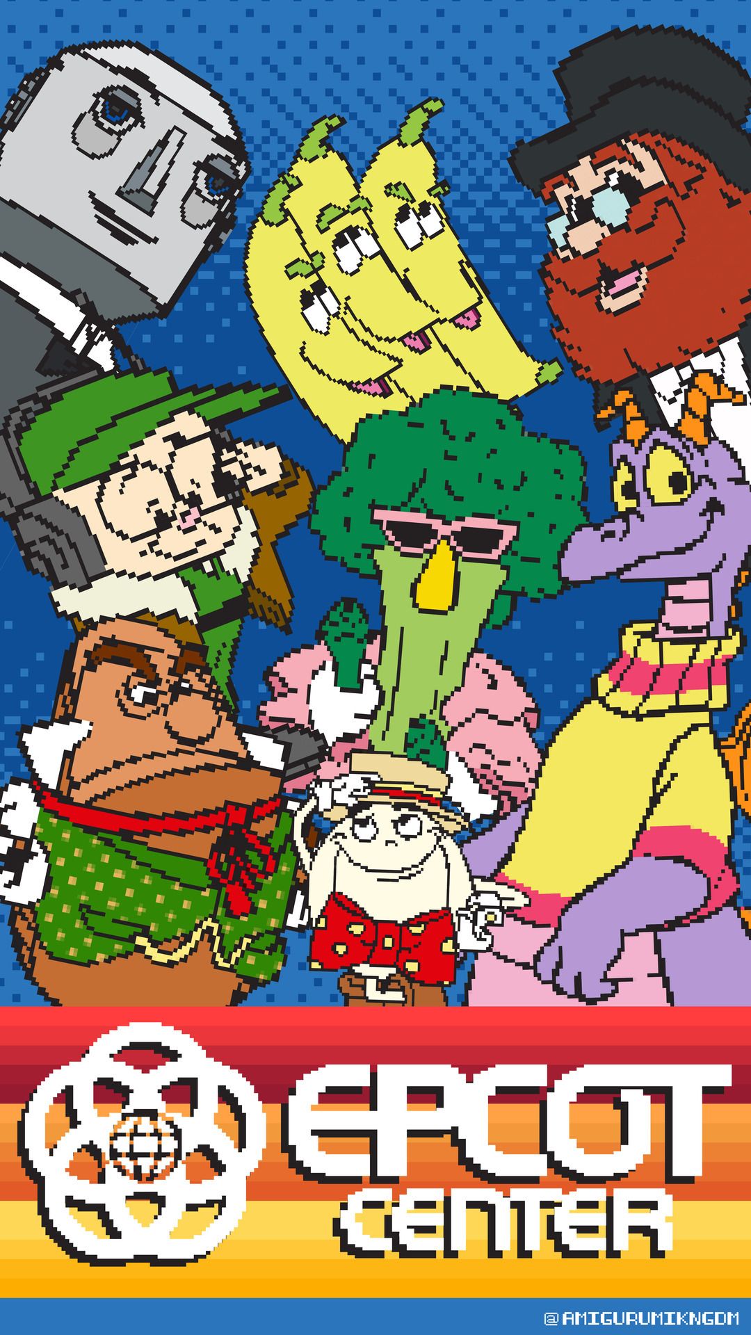 1080x1920 Jou's Walt Disney World Designs — 8-Bit EPCOT Center wallpaper by