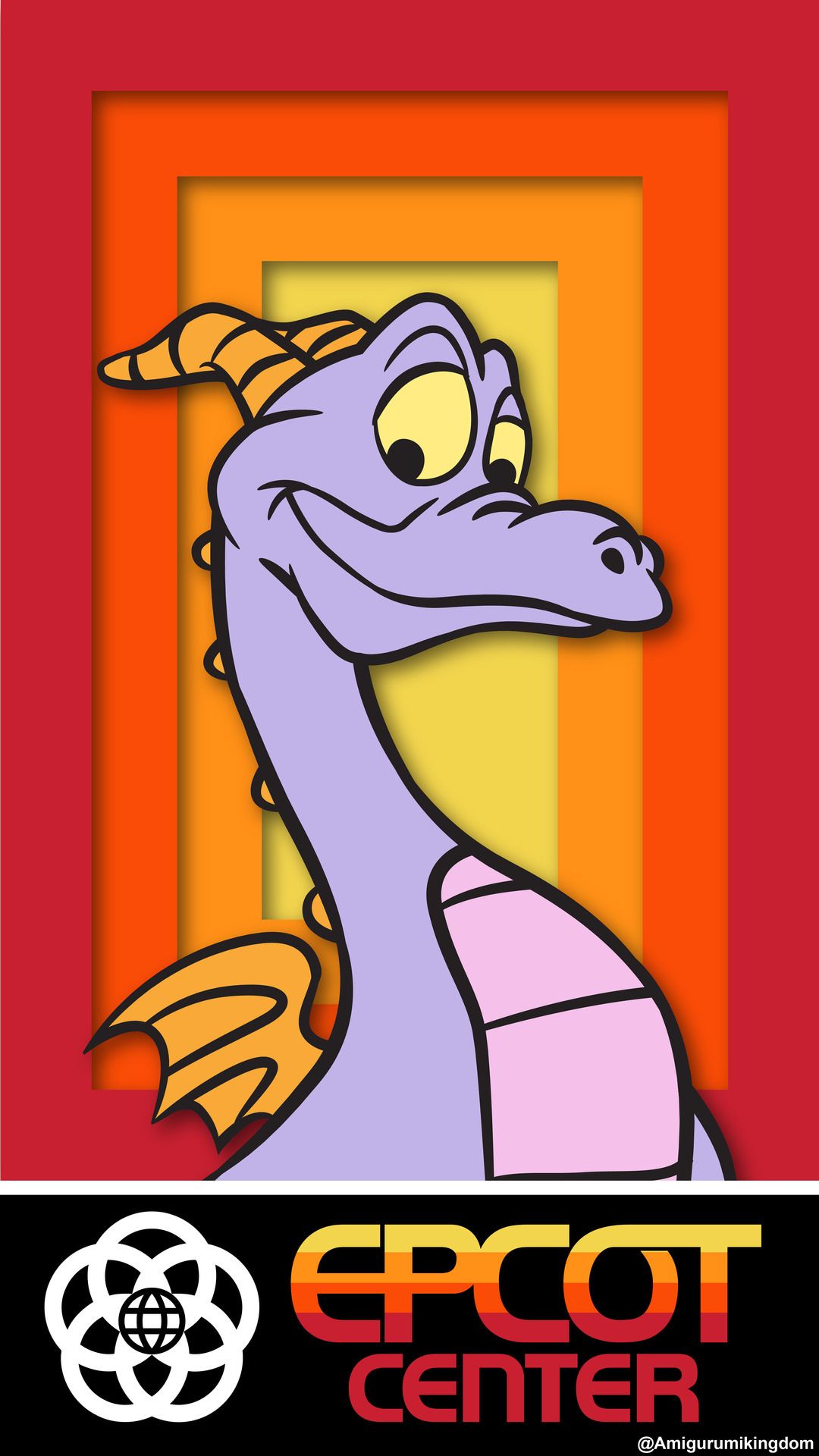 1080x1920 Jou's Walt Disney World Designs — EPCOT Center Figment wallpaper