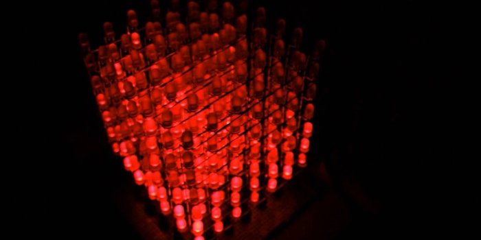 1920x1080 Led Cube Multi Band Audio Level Meter with Timeline