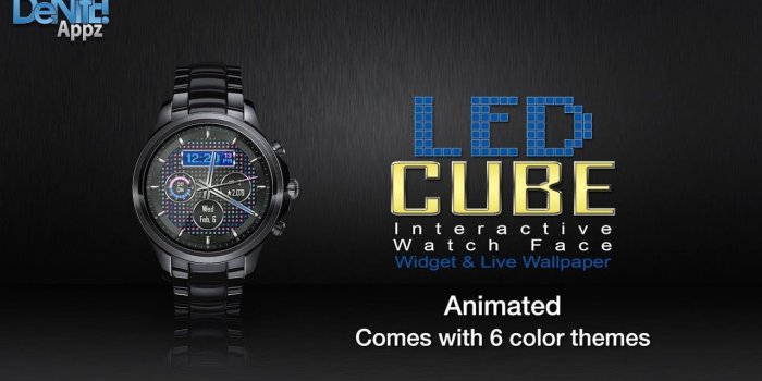 1280x720 LED Cube HD Watch Face, Widget & Live Wallpaper