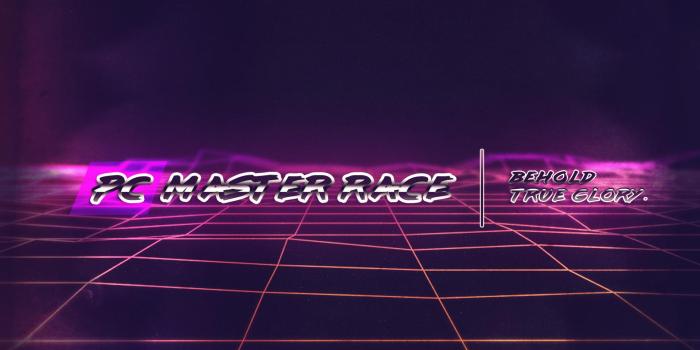 1920x1080 Thought you guys might like this, 80s themed PCMR wallpaper