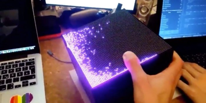 1422x784 Mind-Bending LED Cube has Individual Blocks That Respond to Movement