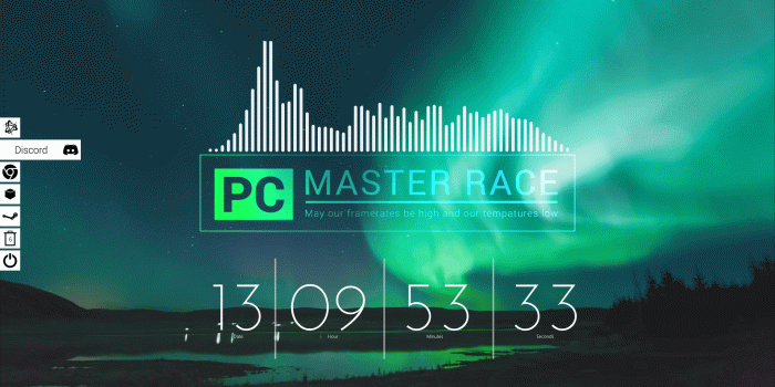 1920x1080 Wallpaper Engine + Rainmeter Setup : pcmasterrace