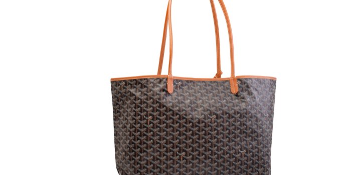 3200x2136 CABAS SAINT-LOUIS GM EN GOYARDINE & CUIR BLEU CABAS SAINT-LOUIS GM