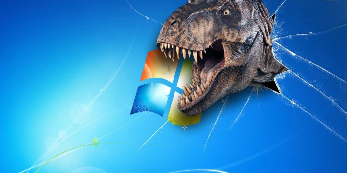1920x1080 Dinosaur and Windows logo wallpaper - Computer wallpapers - #14315
