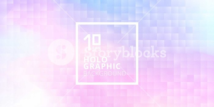 1000x1000 Holographic background with mosaic texture. Geometric squares