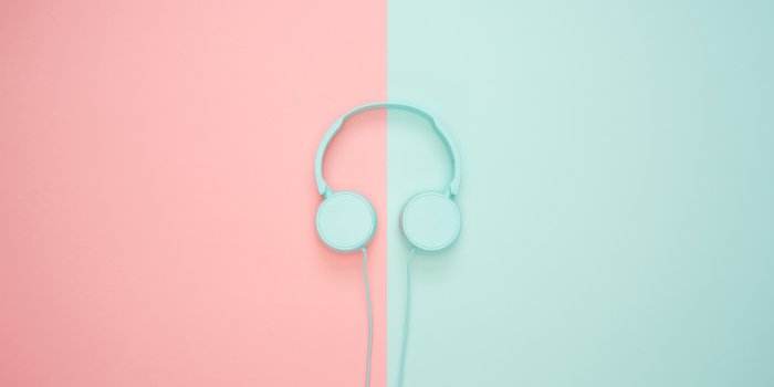 5856x3909 HD wallpaper: pink corded headphones, minimalism, pastel