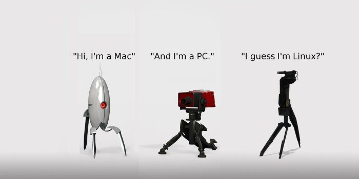 1920x1200 Portal, Mac Versus PC versus Linux widescreen wallpaper | Wide