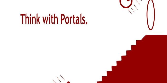 1440x1080 HD wallpaper: caution, funny, games, portal, thinking, video
