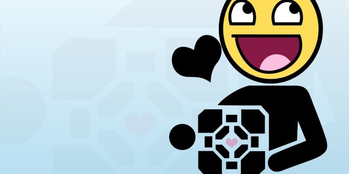 1680x1050 portal, Funny, Companion, Cube, Meme, Aperture, Laboratories