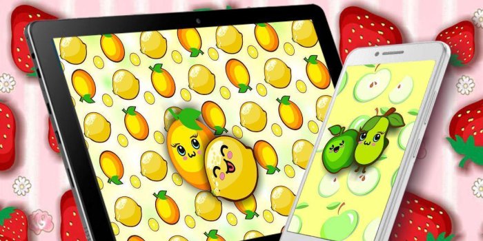 1229x1100 Kawaii Summer Fruits Live Wallpaper for Android - APK Download