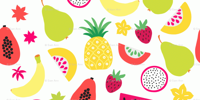 900x900 Tutti Frutti Colorful Tropical Fruit wallpaper - sam_ann_designs