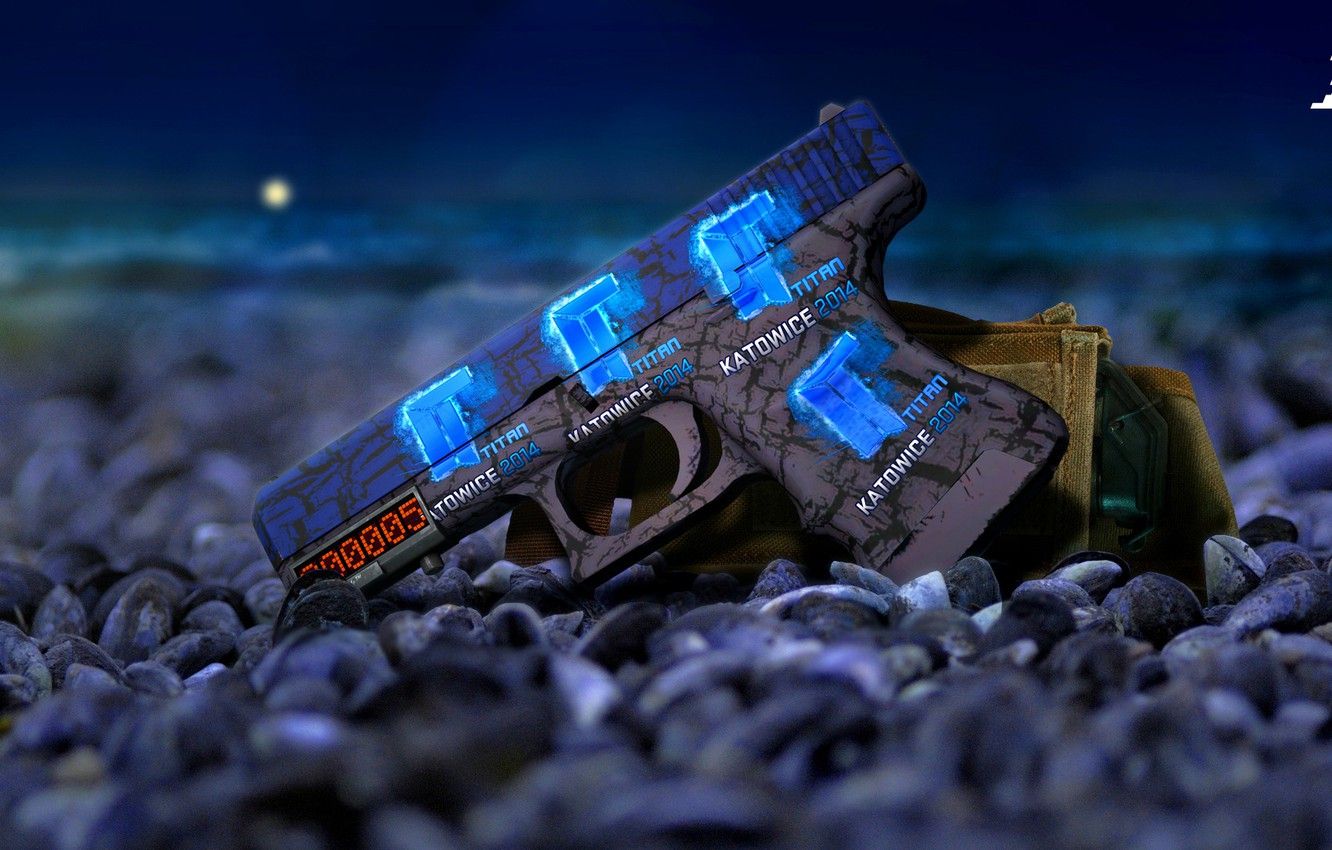 1332x850 Wallpaper game, weapon, art, Glock-18, counter strike global