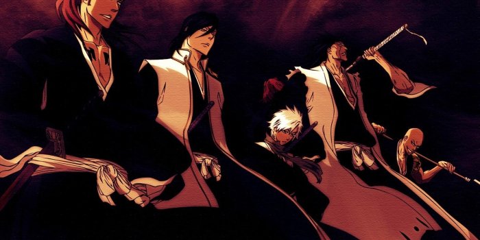 1600x900 anime, Ikkaku Madarame, Zaraki Kenpachi, Kuchiki Byakuya, Hitsugaya