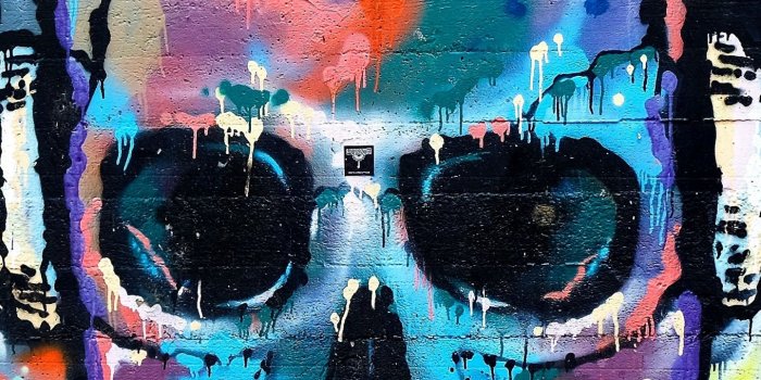 1440x2630 Download 1440x2630 wallpaper graffiti, skull, colorful, street art