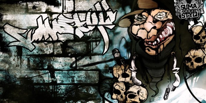 1680x1050 Brown skull illustration, graffiti HD wallpaper | Wallpaper Flare