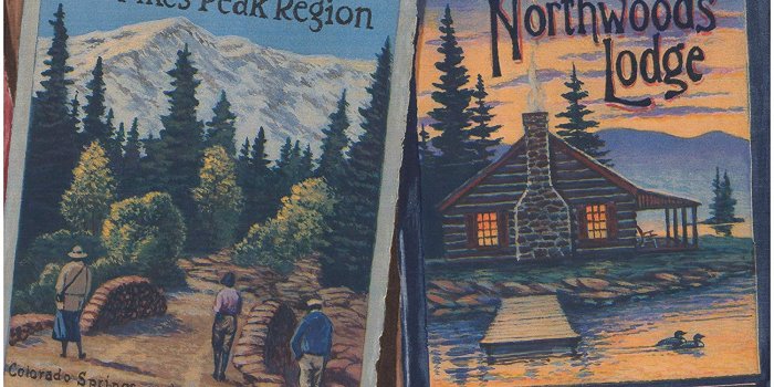 1500x1272 Famous Nature Places on Cards Hanging on Brown Wall Rustic Wallpaper