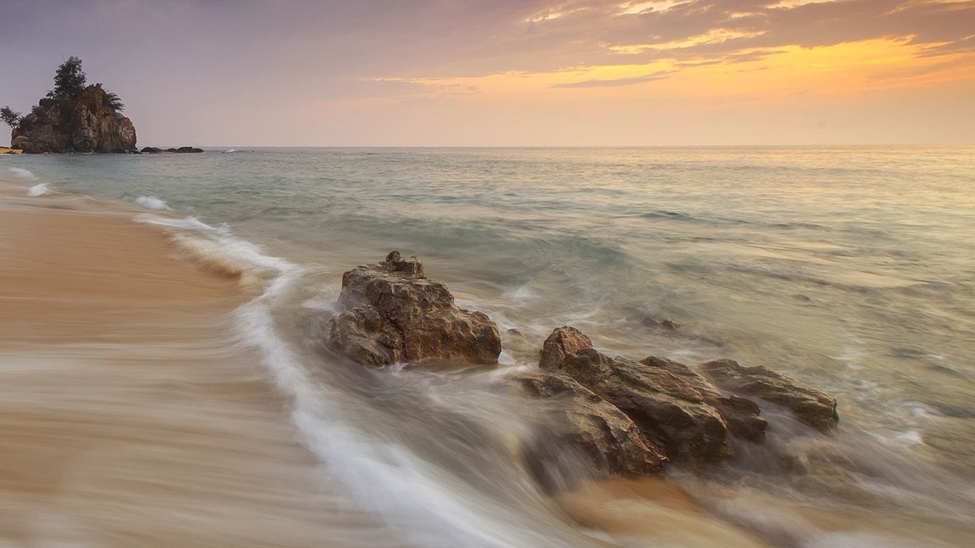 1366x768 PAPERS.co | desktop wallpaper | np85-sea-relax-vacation-beach-sunset