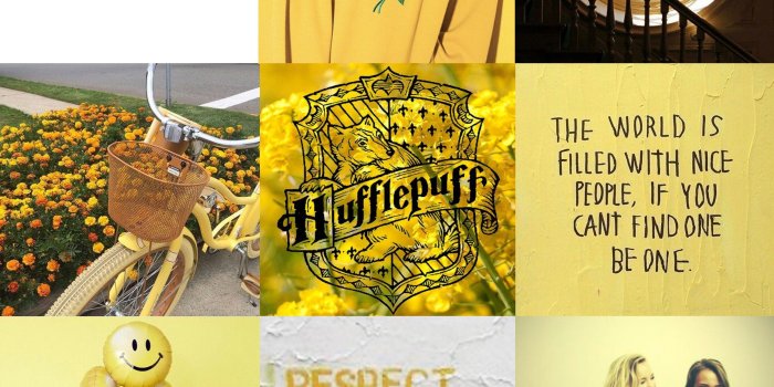3000x3000 Hufflepuff aesthetic moodboard | Hogwarts Houses in 2019