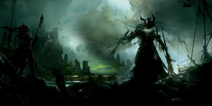 1920x1080 HD wallpaper: Guild Wars, Guild Wars 2, Creature, Dark, Sky, Warrior