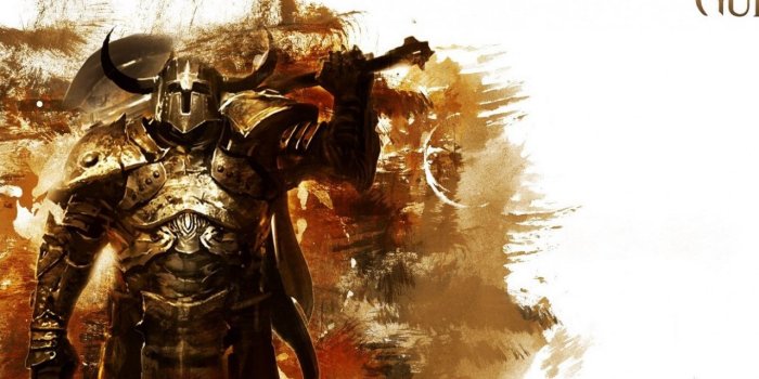 1280x1024 Download wallpaper 1280x1024 guild wars 2, warrior, sword, armor