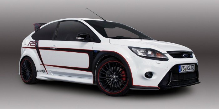 1920x1080 White Ford coupe, car, Ford Focus RS, tuning HD wallpaper