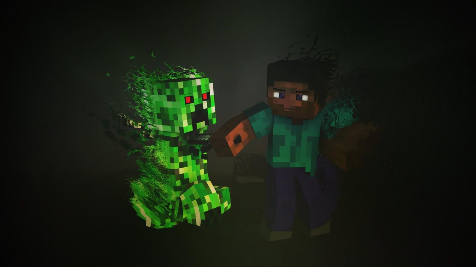 1920x1080 Minecraft Steve and Ghost character, Minecraft, creeper, Steve HD