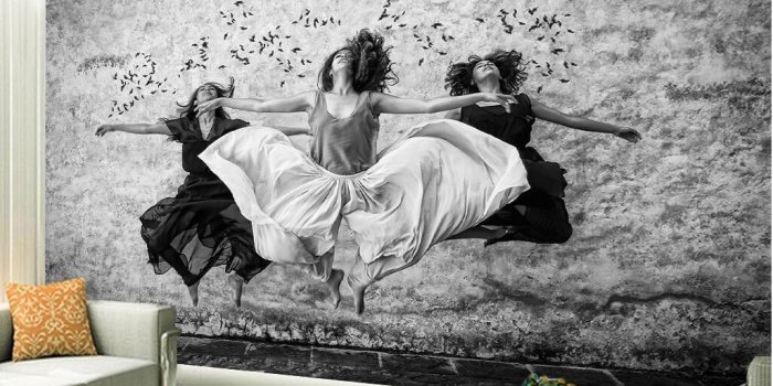 1026x888 3d wallpaper custom photo mural European aesthetic black and white ball  dancer dance classroom living room murals wallpaper for walls 3 d