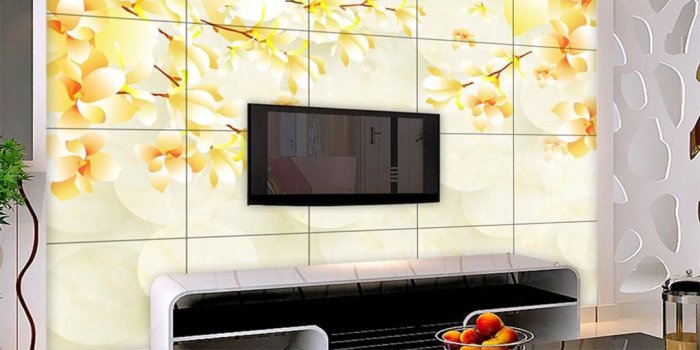 1080x1080 Phone 3d Wallpaper Golden Aesthetic Flower Magnolia Flower Round Cake 3D  Living Room Bedroom Background Wall Decoration Mural Wallpaper