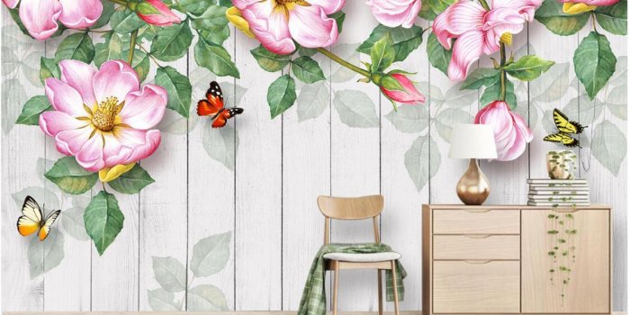 1123x847 3d room wallpaper cloth custom photo Modern minimalist hand-painted rose  aesthetic decorative painting wallpaper for walls 3 d wall covering
