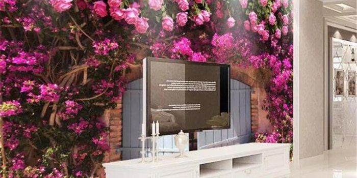 1024x976 3d Wallpaper Pink Rose Flower Romantic Aesthetic 3D Indoor TV Background  Wall Decoration Mural Wallpaper