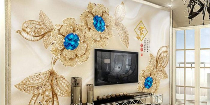 1000x1000 Personalized Photo Wallpaper European Aesthetic Stickers 3D Mural