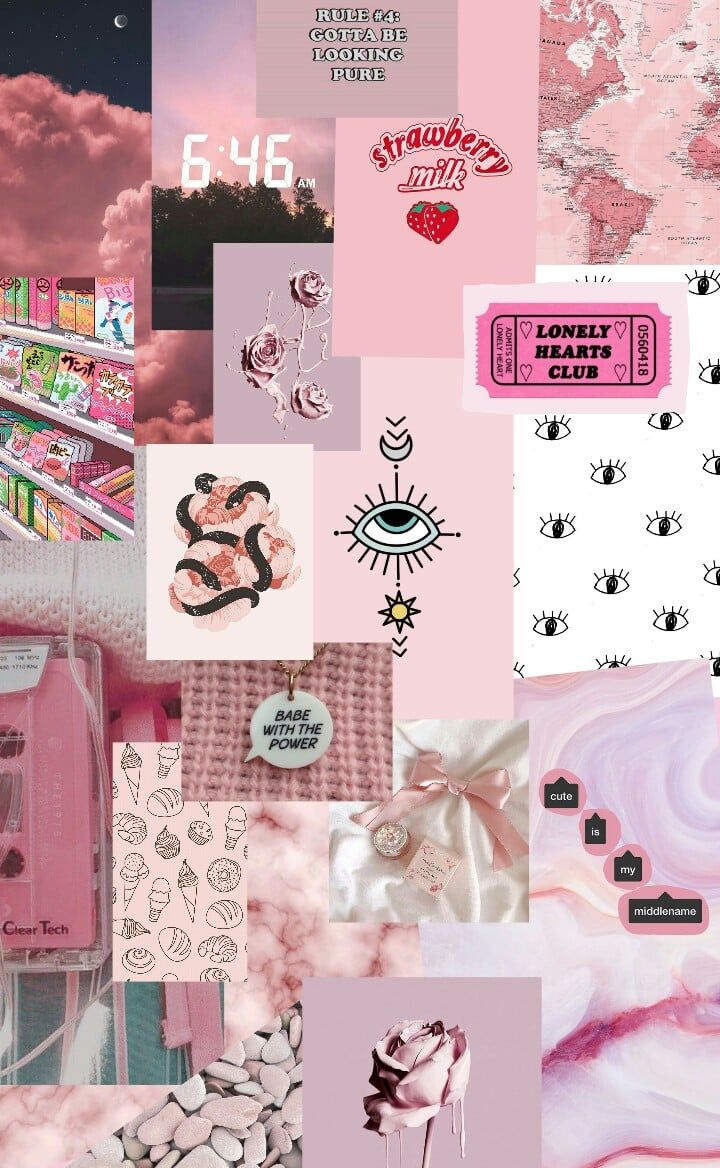 720x1168 Wallpaper background collage made by me. Also very pink and cute
