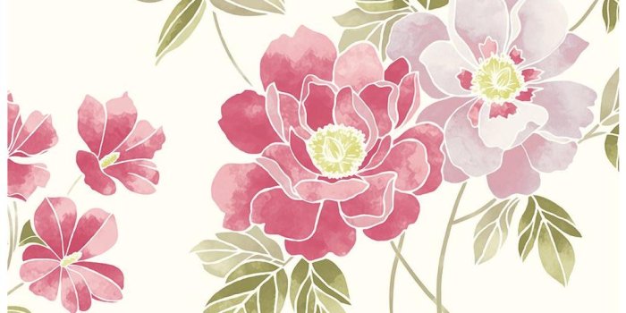 1000x1000 Claressa Pink Floral Wallpaper