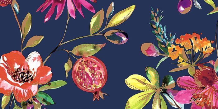 1500x1500 Holden Melgrano Floral Wallpaper Navy 90521 - - Amazon.com
