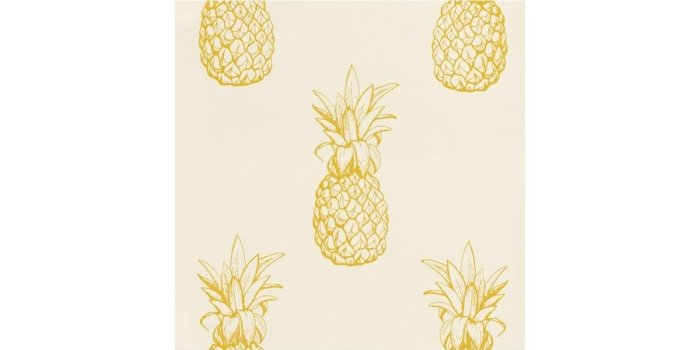 1200x900 BRIAN YATES PORTOBELLO WALLPAPER PINEAPPLE 289700 ecru/GOLD