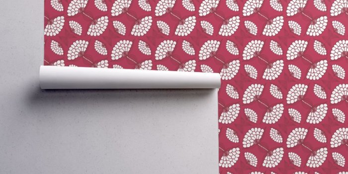 1024x1024 Bold Floral Print in Magenta