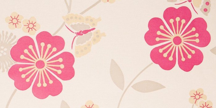 1000x1000 Flowers and Butterflies Floral Wallpaper for Walls - Double Roll