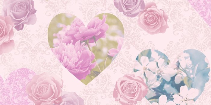 1768x1800 Amour Floral Hearts 33' x 20.5
