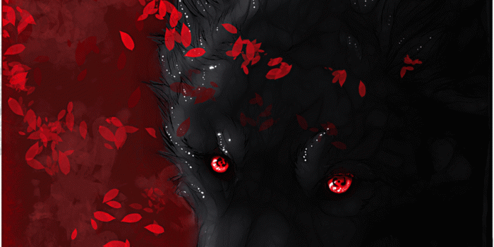 900x1405 Red spirit wolf wallpaper