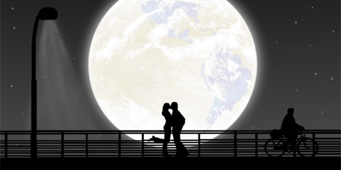 4696x2642 Full Moon Night Couple Kiss, HD Love, 4k Wallpapers, Images