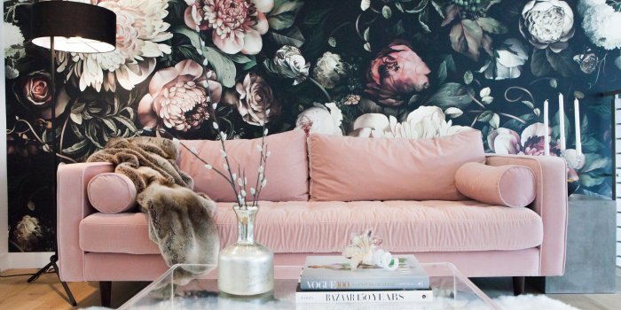 1600x1067 Photo 1 of 7 in Modern Glam Goes Bold with Floral Wallpaper - Dwell