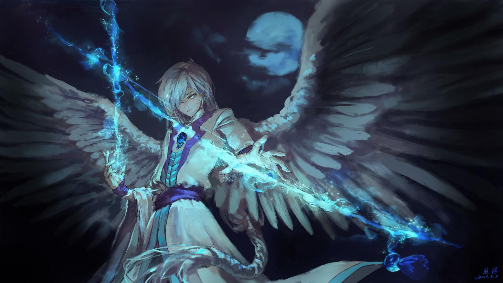 3840x2160 Anime Boy Angel Wallpaper - Best Wallpaper Foto In 2019