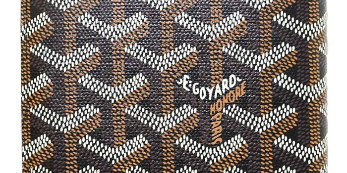 1280x1280 GOYARD Black Coated Canvas Chevron Print Bifold Wallet