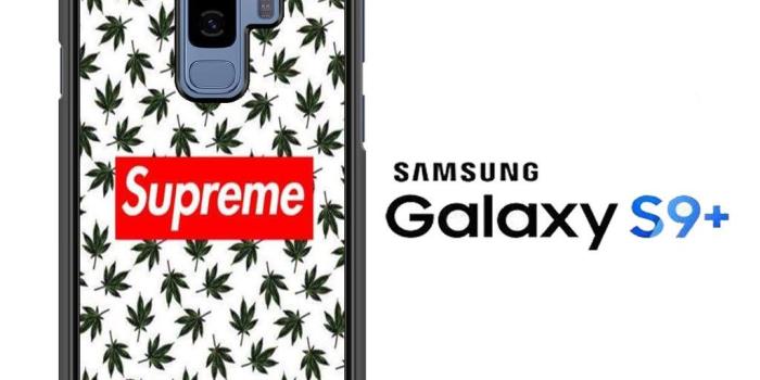 1024x1024 Leaf Black Supreme Wallpaper Samsung Galaxy S9 Plus Case