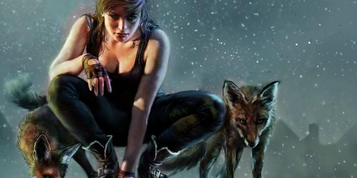 1600x1200 Download wallpaper girl, Huntress, Fox, Art free desktop wallpaper