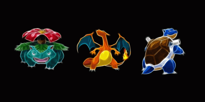 1920x1200 Neon Starters - Pokemon Wallpaper (1920x1200) (17867)