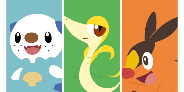 1600x1200 Pokemon gen 5 starters wallpaper. #snivy #tepig #oshawott | Pokémon