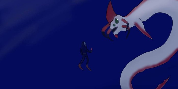 1024x768 Finished the reaper drawing | Subnautica